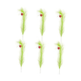 6Pcs Christmas Tree Picks Faux Pampas Grass for Wreath Decoration Party Home