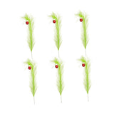 6Pcs Christmas Tree Picks Faux Pampas Grass for Wreath Decoration Party Home