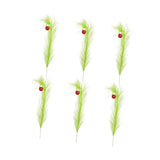 6Pcs Christmas Tree Picks Faux Pampas Grass for Wreath Decoration Party Home