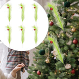 6Pcs Christmas Tree Picks Faux Pampas Grass for Wreath Decoration Party Home