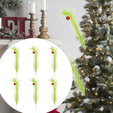 6Pcs Christmas Tree Picks Faux Pampas Grass for Wreath Decoration Party Home