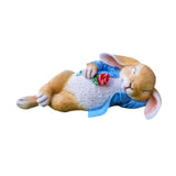 Sleeping Rabbit Statue Gift Animal Sculpture for Outdoor Indoor Desktop Lawn