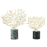 Artificial Coral Decor Statue Home Decoration Desk Bookshelf Metal Sculpture Style A