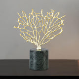 Artificial Coral Decor Statue Home Decoration Desk Bookshelf Metal Sculpture Style A