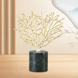 Artificial Coral Decor Statue Home Decoration Desk Bookshelf Metal Sculpture Style A