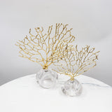 Artificial Coral Decor Statue Home Decoration Desk Bookshelf Metal Sculpture Style B