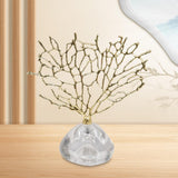 Artificial Coral Decor Statue Home Decoration Desk Bookshelf Metal Sculpture Style B