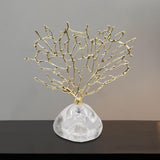 Artificial Coral Decor Statue Home Decoration Desk Bookshelf Metal Sculpture Style B