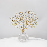 Artificial Coral Decor Statue Home Decoration Desk Bookshelf Metal Sculpture Style C