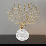 Artificial Coral Decor Statue Home Decoration Desk Bookshelf Metal Sculpture Style C