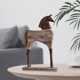 Maxbell Modern Horse Figurine Tabletop Ornament Handmade Craft for House Porch Decor