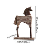 Maxbell Modern Horse Figurine Tabletop Ornament Handmade Craft for House Porch Decor