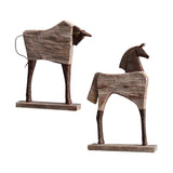 Maxbell Modern Horse Figurine Tabletop Ornament Handmade Craft for House Porch Decor