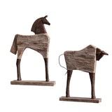 Maxbell Modern Horse Figurine Tabletop Ornament Handmade Craft for House Porch Decor