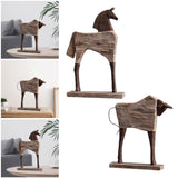Maxbell Modern Horse Figurine Tabletop Ornament Handmade Craft for House Porch Decor