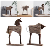 Maxbell Modern Horse Figurine Tabletop Ornament Handmade Craft for House Porch Decor