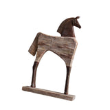 Maxbell Modern Horse Figurine Tabletop Ornament Handmade Craft for House Porch Decor