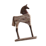 Maxbell Modern Horse Figurine Tabletop Ornament Handmade Craft for House Porch Decor