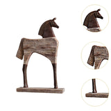 Maxbell Modern Horse Figurine Tabletop Ornament Handmade Craft for House Porch Decor