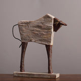 Modern Bull Figurine Tabletop Ornament 10x2.5x11.8inch for Bookshelf Desktop