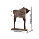 Modern Bull Figurine Tabletop Ornament 10x2.5x11.8inch for Bookshelf Desktop