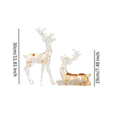 Acrylic Optical Animal Ornament Gift Deer Statue for Cabinet Study Farmhouse 2 Brown Deer