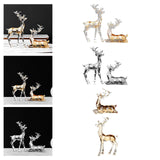 Acrylic Optical Animal Ornament Gift Deer Statue for Cabinet Study Farmhouse 2 Brown Deer