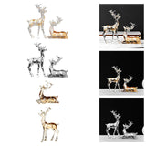 Acrylic Optical Animal Ornament Gift Deer Statue for Cabinet Study Farmhouse 2 Brown Deer