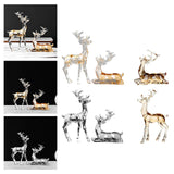 Acrylic Optical Animal Ornament Gift Deer Statue for Cabinet Study Farmhouse 2 Brown Deer