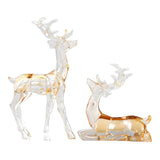 Acrylic Optical Animal Ornament Gift Deer Statue for Cabinet Study Farmhouse 2 Brown Deer