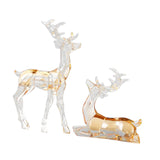 Acrylic Optical Animal Ornament Gift Deer Statue for Cabinet Study Farmhouse 2 Brown Deer