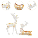 Acrylic Optical Animal Ornament Gift Deer Statue for Cabinet Study Farmhouse 2 Brown Deer