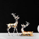 Acrylic Optical Animal Ornament Gift Deer Statue for Cabinet Study Farmhouse 2 Brown Deer