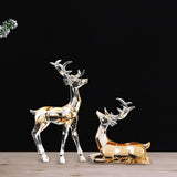 Acrylic Optical Animal Ornament Gift Deer Statue for Cabinet Study Farmhouse 2 Brown Deer