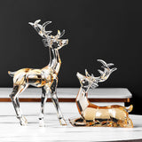 Acrylic Optical Animal Ornament Gift Deer Statue for Cabinet Study Farmhouse 2 Brown Deer