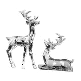 Acrylic Optical Animal Ornament Gift Deer Statue for Cabinet Study Farmhouse 2 Transparent Deer