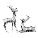 Acrylic Optical Animal Ornament Gift Deer Statue for Cabinet Study Farmhouse 2 Transparent Deer