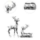 Acrylic Optical Animal Ornament Gift Deer Statue for Cabinet Study Farmhouse 2 Transparent Deer