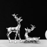 Acrylic Optical Animal Ornament Gift Deer Statue for Cabinet Study Farmhouse 2 Transparent Deer