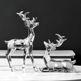 Acrylic Optical Animal Ornament Gift Deer Statue for Cabinet Study Farmhouse 2 Transparent Deer