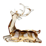 Acrylic Optical Animal Ornament Gift Deer Statue for Cabinet Study Farmhouse 1 Sitting Deer