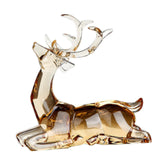 Acrylic Optical Animal Ornament Gift Deer Statue for Cabinet Study Farmhouse 1 Sitting Deer