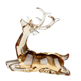 Acrylic Optical Animal Ornament Gift Deer Statue for Cabinet Study Farmhouse 1 Sitting Deer