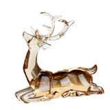 Acrylic Optical Animal Ornament Gift Deer Statue for Cabinet Study Farmhouse 1 Sitting Deer