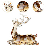 Acrylic Optical Animal Ornament Gift Deer Statue for Cabinet Study Farmhouse 1 Sitting Deer