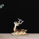 Acrylic Optical Animal Ornament Gift Deer Statue for Cabinet Study Farmhouse 1 Sitting Deer