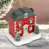 Christmas Village House Figurine Incense Holder Table Centerpiece for Office