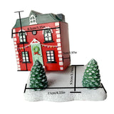 Christmas Village House Figurine Incense Holder Table Centerpiece for Office