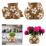 Flower Pot Human Body Art Planter for Courtyard Shelf Indoor, Outdoor Plants 18cmx13cmx12cm