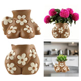 Flower Pot Human Body Art Planter for Courtyard Shelf Indoor, Outdoor Plants 18cmx13cmx12cm